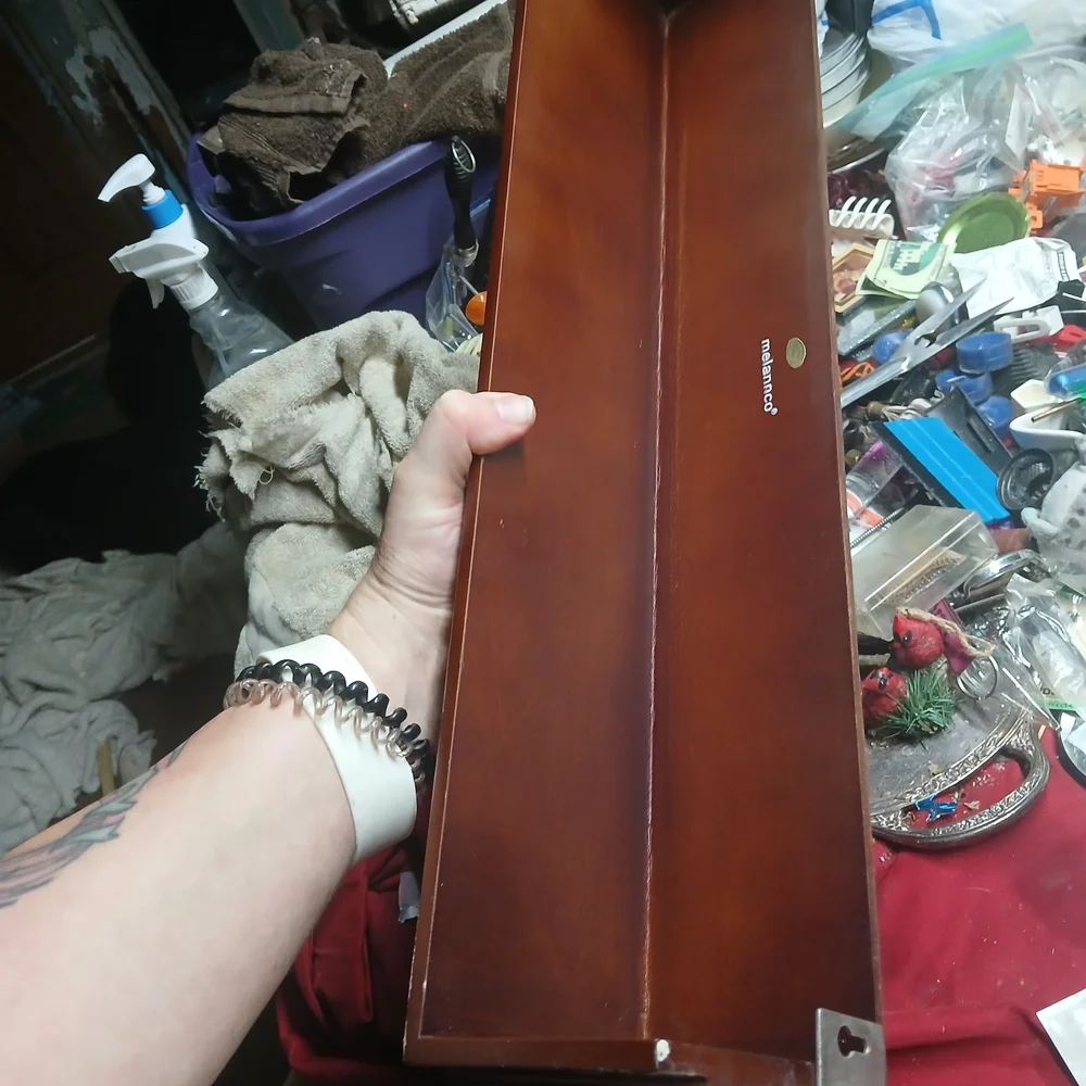 brown ledge shelf manufactured by Melannco,24